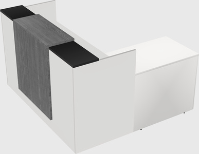 L-shaped modular reception