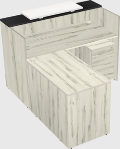 L-shaped modular reception