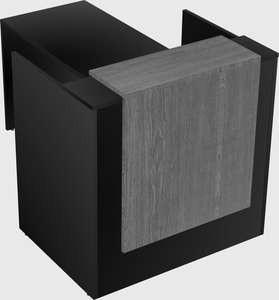L-shaped modular reception