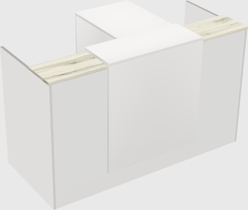 L-shaped modular reception