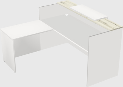 L-shaped modular reception
