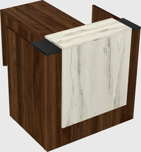 L-shaped modular reception