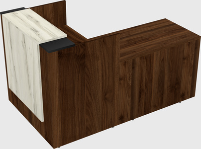 L-shaped modular reception