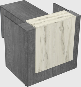 L-shaped modular reception