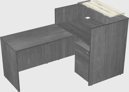 L-shaped modular reception