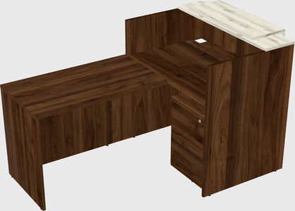 L-shaped modular reception