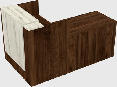 L-shaped modular reception