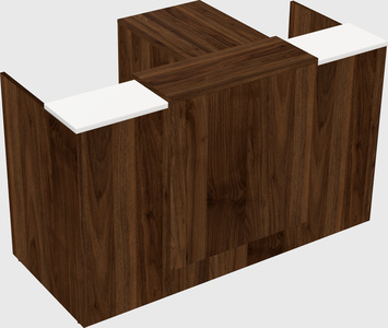 L-shaped modular reception