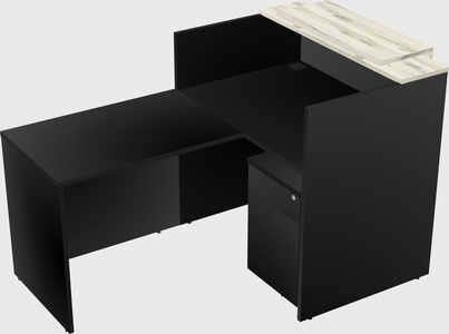 L-shaped modular reception