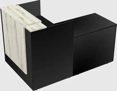 L-shaped modular reception