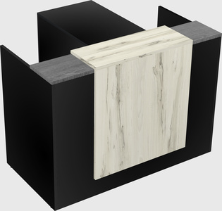 L-shaped modular reception