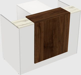 L-shaped modular reception