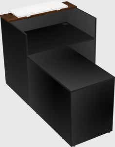 L-shaped modular reception