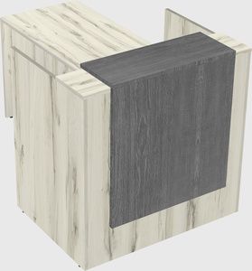 L-shaped modular reception