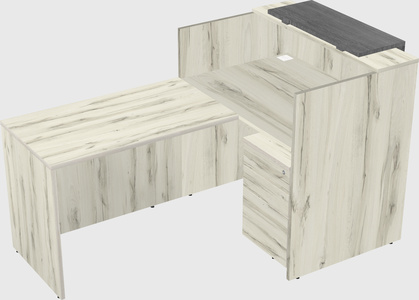 L-shaped modular reception