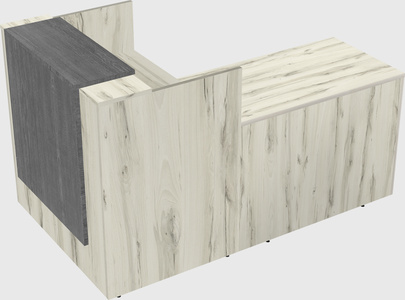 L-shaped modular reception