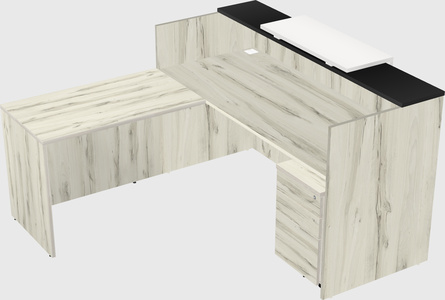 L-shaped modular reception