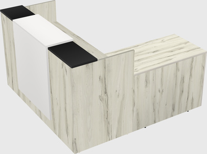 L-shaped modular reception