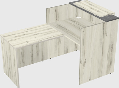L-shaped modular reception
