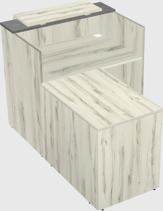 L-shaped modular reception