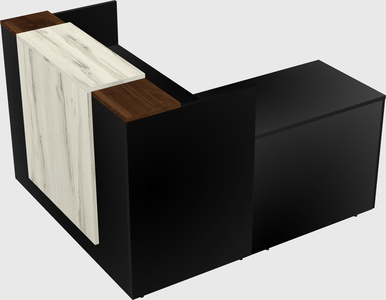 L-shaped modular reception