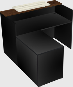 L-shaped modular reception
