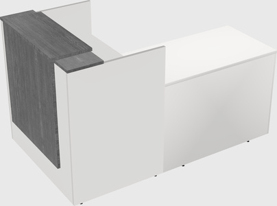 L-shaped modular reception