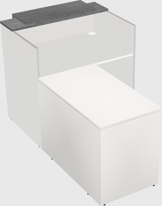 L-shaped modular reception