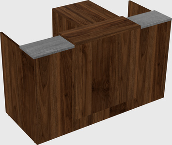 L-shaped modular reception