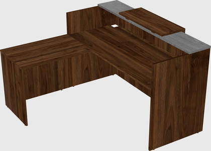 L-shaped modular reception