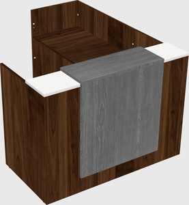 L-shaped modular reception