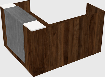 L-shaped modular reception