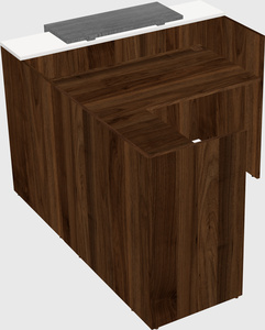 L-shaped modular reception