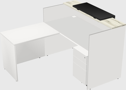 L-shaped modular reception