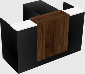 L-shaped modular reception