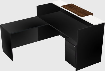 L-shaped modular reception