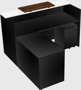 L-shaped modular reception