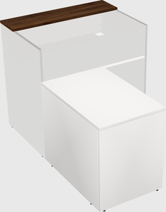 L-shaped modular reception