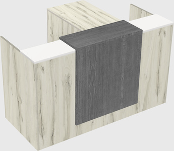 L-shaped modular reception