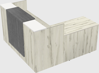 L-shaped modular reception