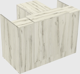 L-shaped modular reception