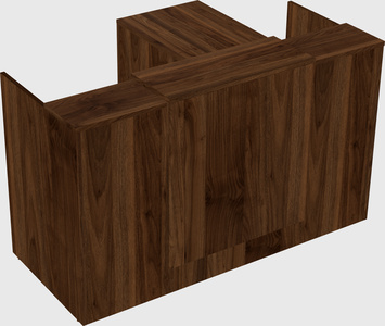 L-shaped modular reception