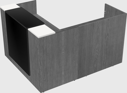 L-shaped modular reception