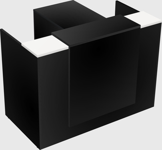 L-shaped modular reception