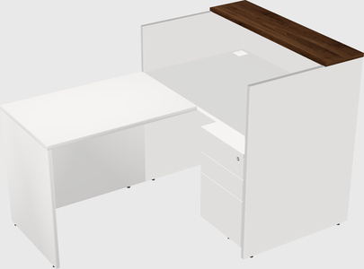 L-shaped modular reception