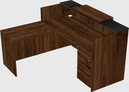L-shaped modular reception