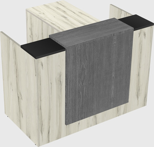 L-shaped modular reception