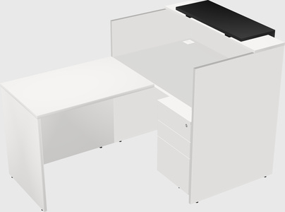 L-shaped modular reception