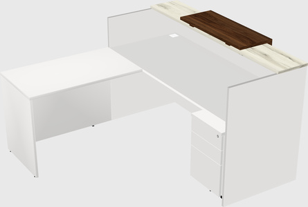 L-shaped modular reception