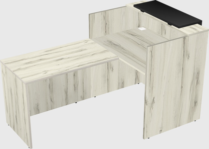 L-shaped modular reception